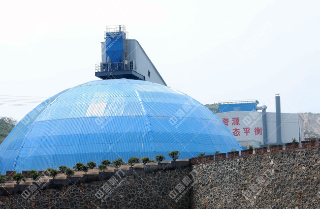 衛(wèi)輝市資源有限公司時產(chǎn)3000噸骨料生產(chǎn)線儲料倉